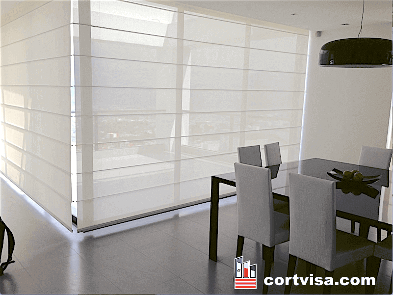 Cortinas romanas en screen
