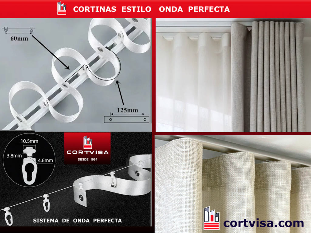 Rieles cortinas onda perfecta