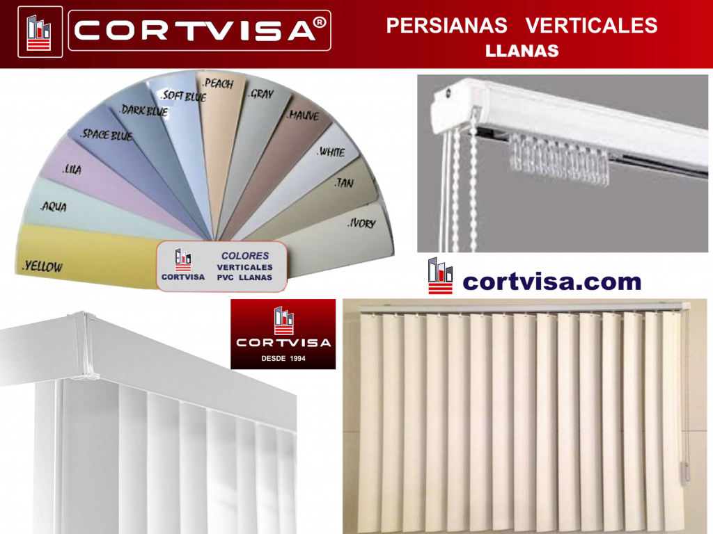 Persianas verticales en pvc