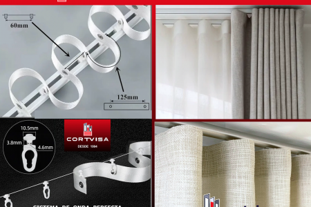 Rieles cortinas onda perfecta