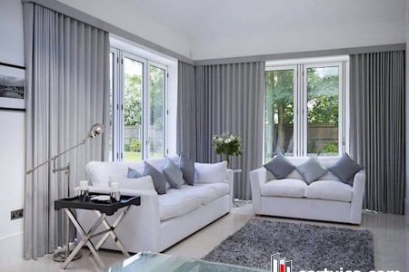 cortinas con galerías tapizadas salas modernas