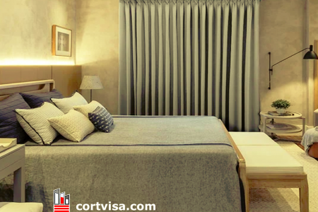 cortinas en tela para dormitorio moderno