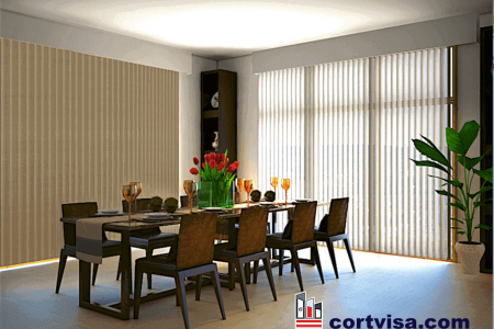 Cortinas persianas verticales pvc
